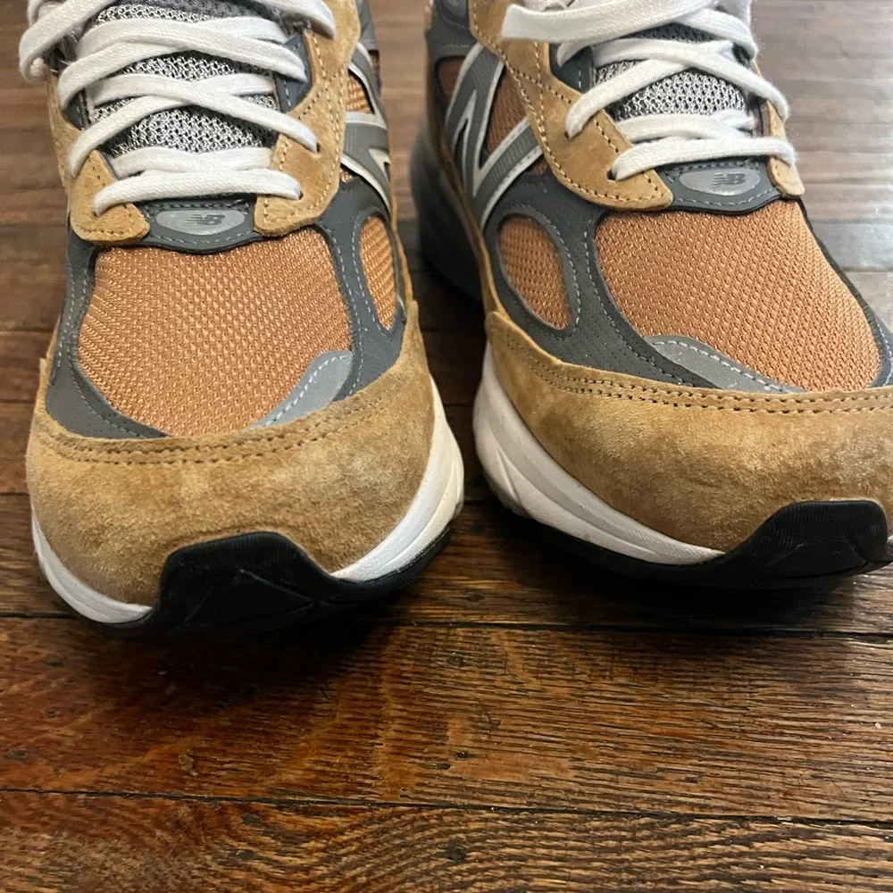 New Balance 990v6 Made in USA Tan Brown Grey Sneakers Men’s 9.5 D U990TN6 EUC - Picture 2 of 7